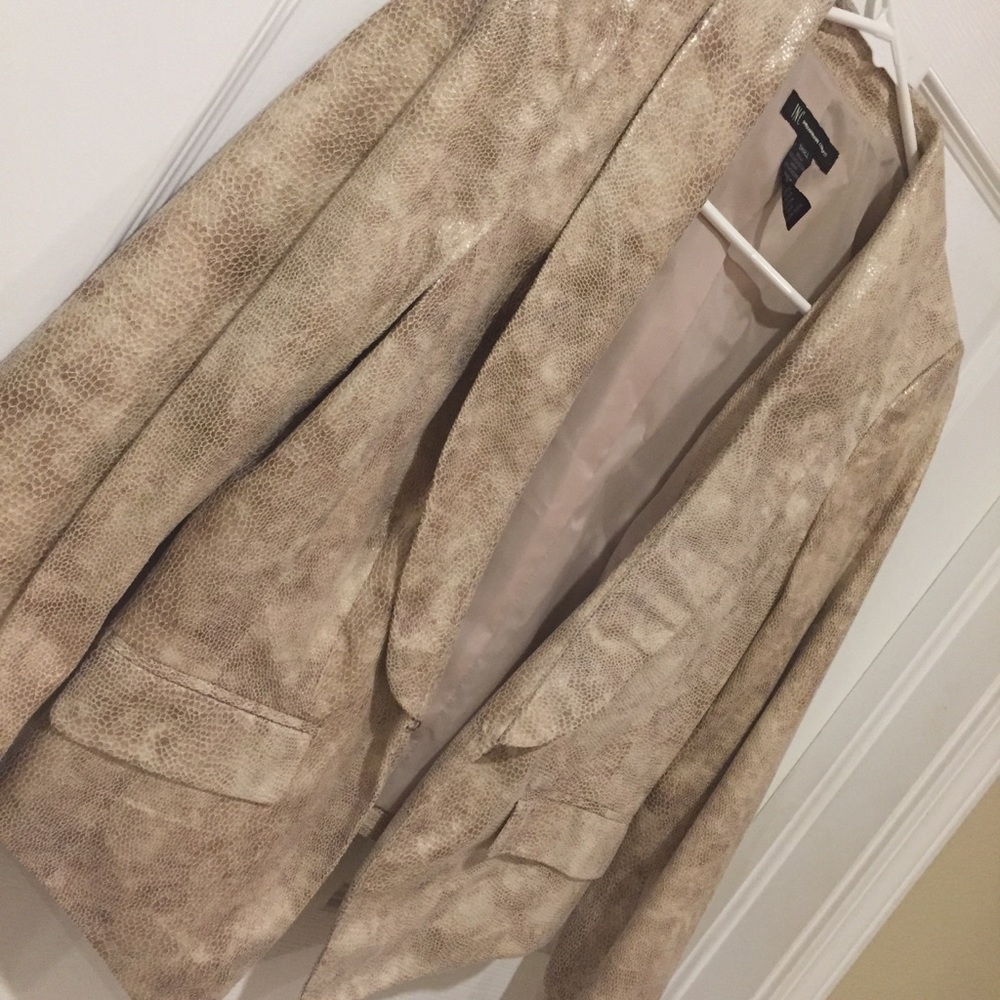 INC Faux Snakeskin Jacket